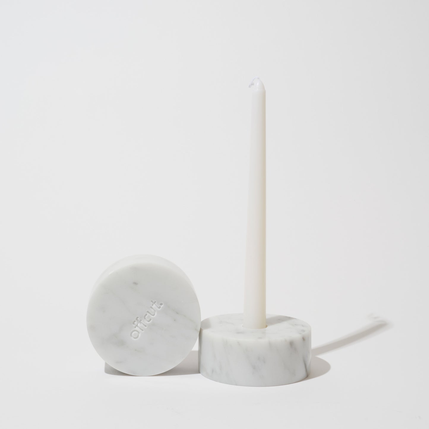 Round Carrara Candleholder