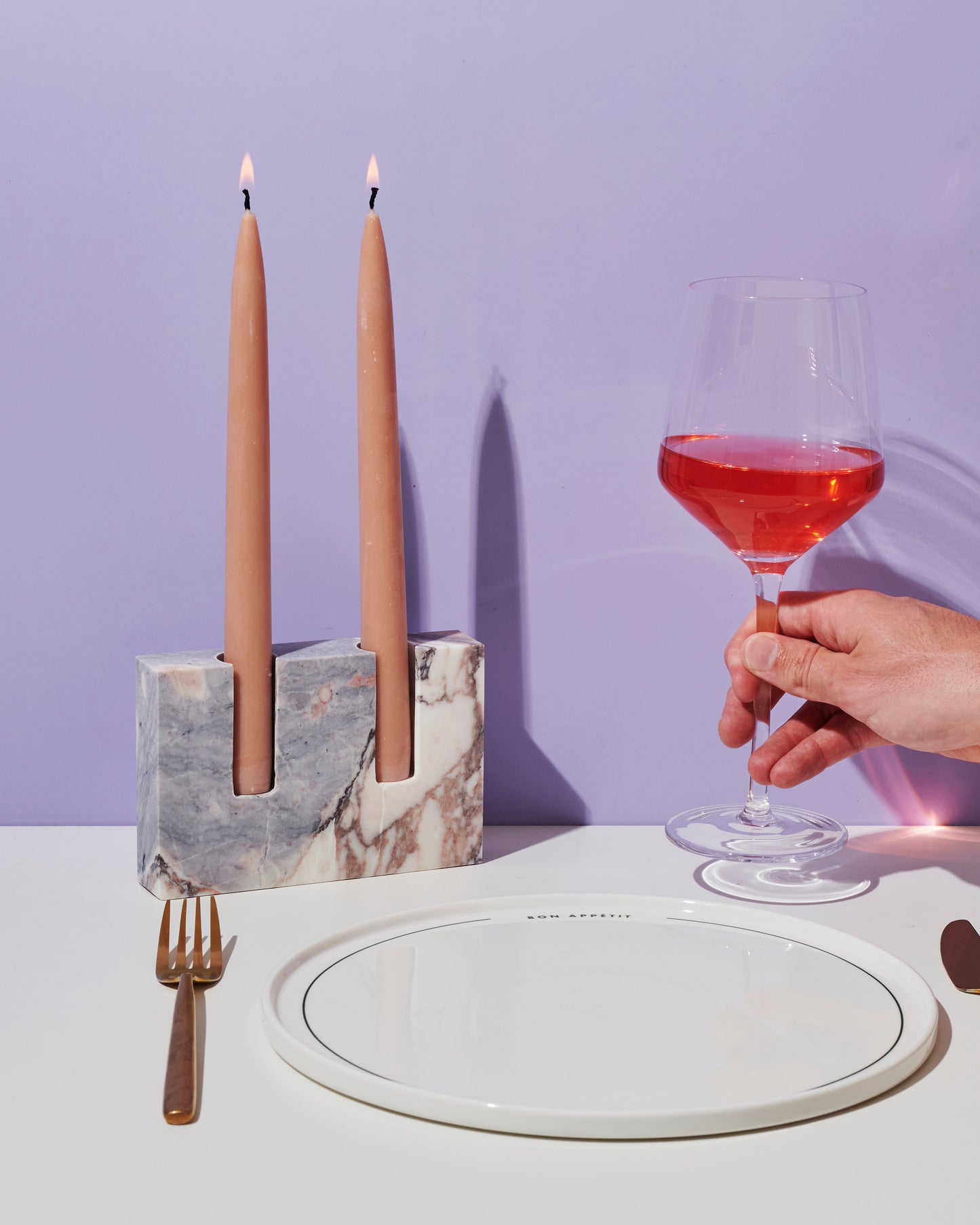 Twin Viola Candleholder