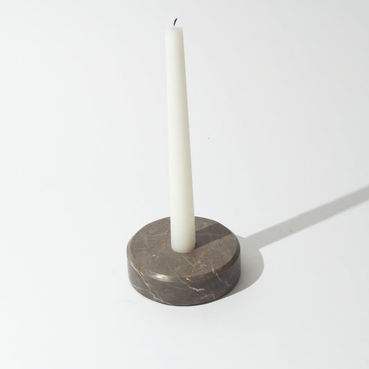 Round Slate Grey Candleholder
